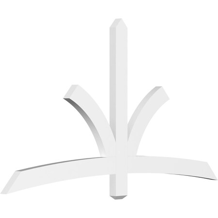 Ekena Millwork Davenport Architectural Grade PVC Gable Bracket, 72"W x 39"H x 2"D x 4"F, 13/12 Pitch GBP072X39X0204DAV00